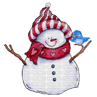 bonhomme de neige - GIF animé gratuit