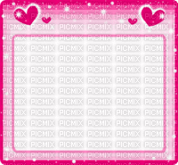 pink heart pixel frame - GIF animé gratuit