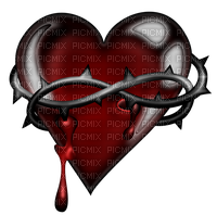 Gothic.Heart.Coeur.Burgundy.Victoriabea - Free PNG