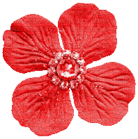 Red Animated Flower - By KittyKatLuv65 - Free animated GIF