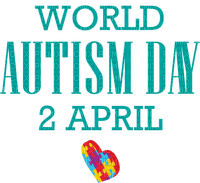 Kaz_Creations Text-World-Autism-Day-2-April - PNG gratuit