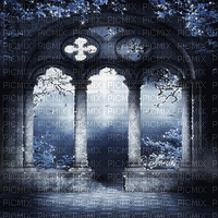 soave background animated gothic terrace blue - Gratis geanimeerde GIF