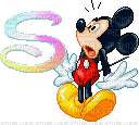 image encre animé effet lettre S Mickey Disney edited by me - Бесплатный анимированный гифка