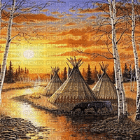 native paisage  casas rio gif dubravka4 - Ingyenes animált GIF