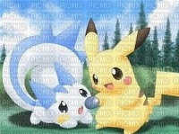 bébé pikachu et bébé pachirisu - zdarma png
