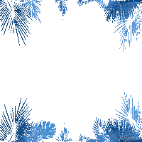 soave frame animated leaves tropical palm summer - GIF animate gratis