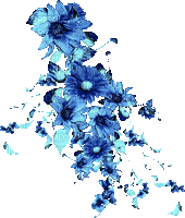 Animated Flowers.Blue - By KittyKatLuv65 - Zdarma animovaný GIF