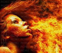 Kaz_Creations Deco Fire Flames Woman Femme - png ฟรี