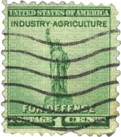 Vintage mail stamp - png ฟรี