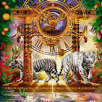 Y.A.M._Fantasy backgrounds New Year. Tigers - фрее пнг