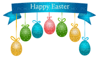 Kaz_Creations Easter Deco Banner Text Happy Easter - zdarma png