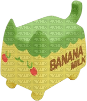 banana milk cat - PNG gratuit