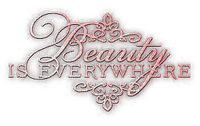 soave text deco beauty is everywhere pink - besplatni png