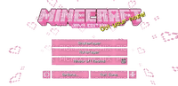 pink Minecraft menu - png grátis