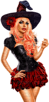 Woman.Witch.Halloween.Black.Red - δωρεάν png