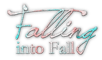 soave text autumn falling fall pink teal - Free PNG