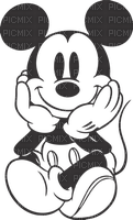 micky mouse black and white - besplatni png