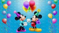image encre couleur texture Minnie Mickey Disney dessin ballons effet edited by me - png gratis