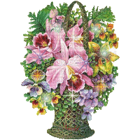 Gif bouquet scintillant - Бесплатный анимированный гифка