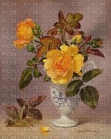 Rosen, Gelb, Vase, Vintage - фрее пнг