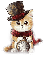 steampunk cat - безплатен png