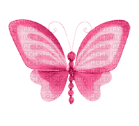 kikkapink deco scrap pink butterfly - Free PNG
