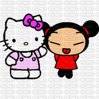 Pucca et Hello Kitty - PNG gratuit