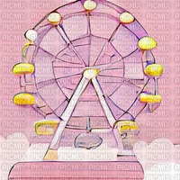 Pastel Pink Ferris Wheel - Free PNG