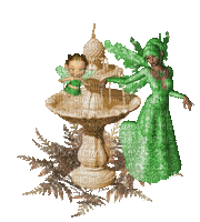 fontaine et elfe - Δωρεάν κινούμενο GIF