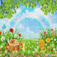 soave easter background animated  yellow red blue - GIF animé gratuit