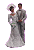 Animated Bride & Groom Wedding Marriage Cake Top