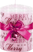 Christmas.Candle.White.Pink - Free PNG