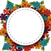 minou-frame-round-flowers-500x500 - png ฟรี