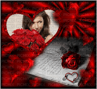 femme aux roses - Bezmaksas animēts GIF