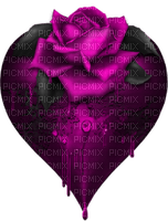 herz heart rose lila - png gratis