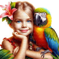 Child - Parrot - gratis png