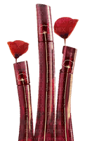 red vases with red poppies sunshine3 - png ฟรี
