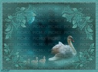 bg blå landskap-svanar--background..swan - PNG gratuit