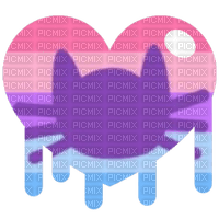 Catgender dripping paint heart - Free PNG