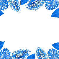 soave frame summer animated tropical  blue - GIF animé gratuit