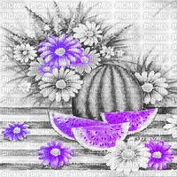 soave background animated fruit summer flowers - Бесплатный анимированный гифка
