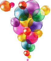 balloon ballons birthday tube deco anniversaire party colored  ballon ballons geburtstag - GIF animate gratis