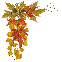 soave deco branch leaves animated autumn corner - Free animated GIF