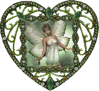 Green heart laurachan - Ingyenes animált GIF