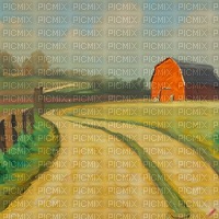 Orange Barn in the Countryside - Free PNG