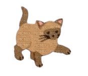 brown cat sticker - kostenlos png