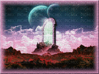 paysage lunaire - 無料のアニメーション GIF
