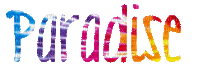 Kaz_Creations Deco  Logo Text Paradise Animated Colours - Бесплатни анимирани ГИФ