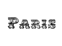 Black text Paris - gratis png