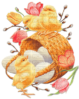 soave deco easter flowers eggs chick vintage - zadarmo png